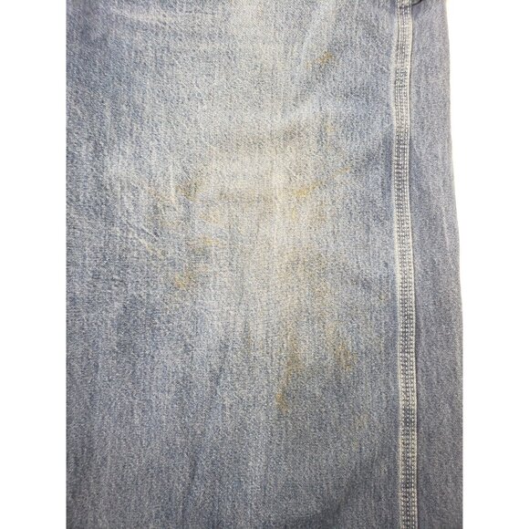 Dickies Mens 46x32 Blue Bib Overalls Denim Work Wear Carpenter Farmer Pre Owned - Picture 3 of 14